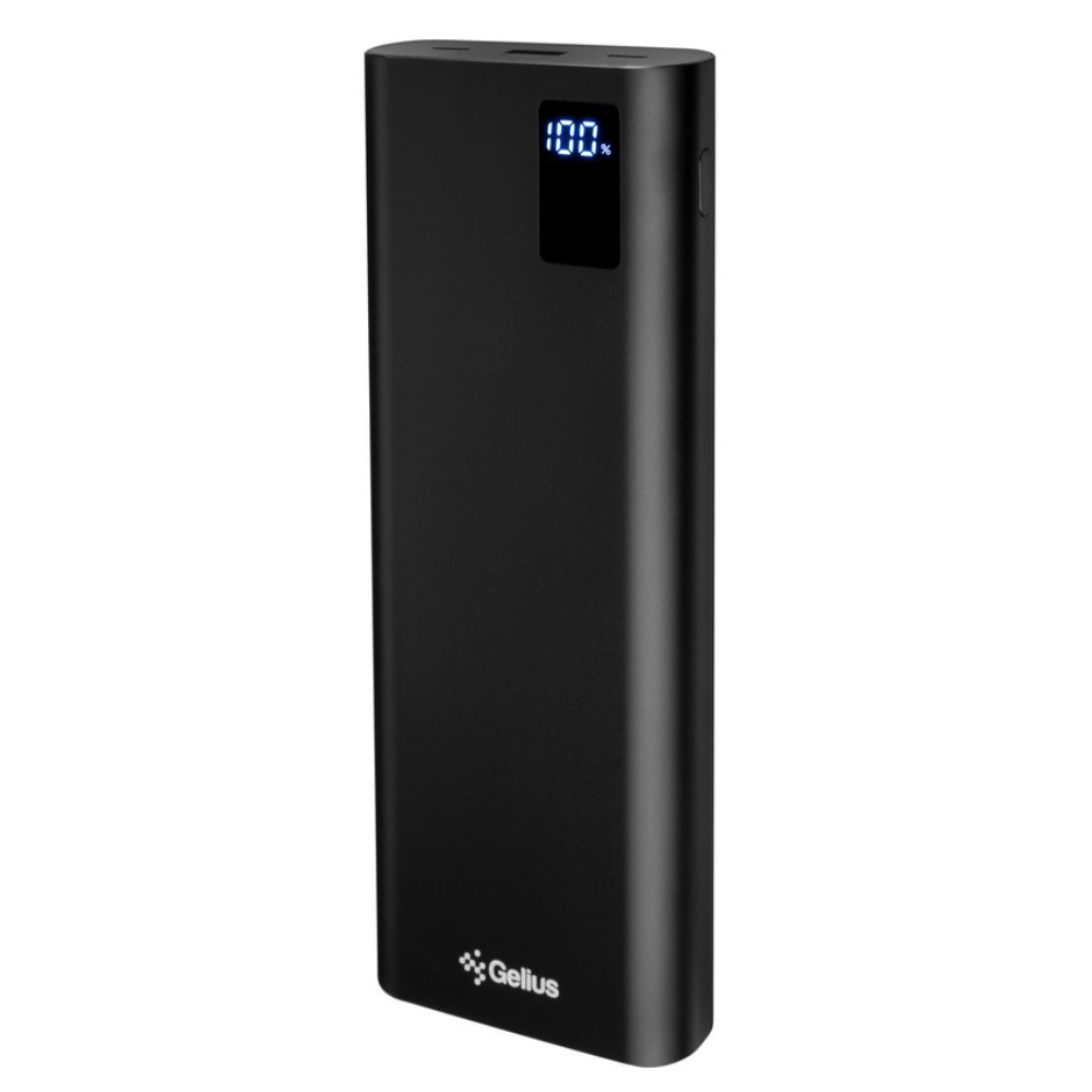 Повербанк Gelius Hype GP-PB306 30000mAh QC+PD 100W с кабелем Type-C/Type-C (1m,100W) Black с логотипом